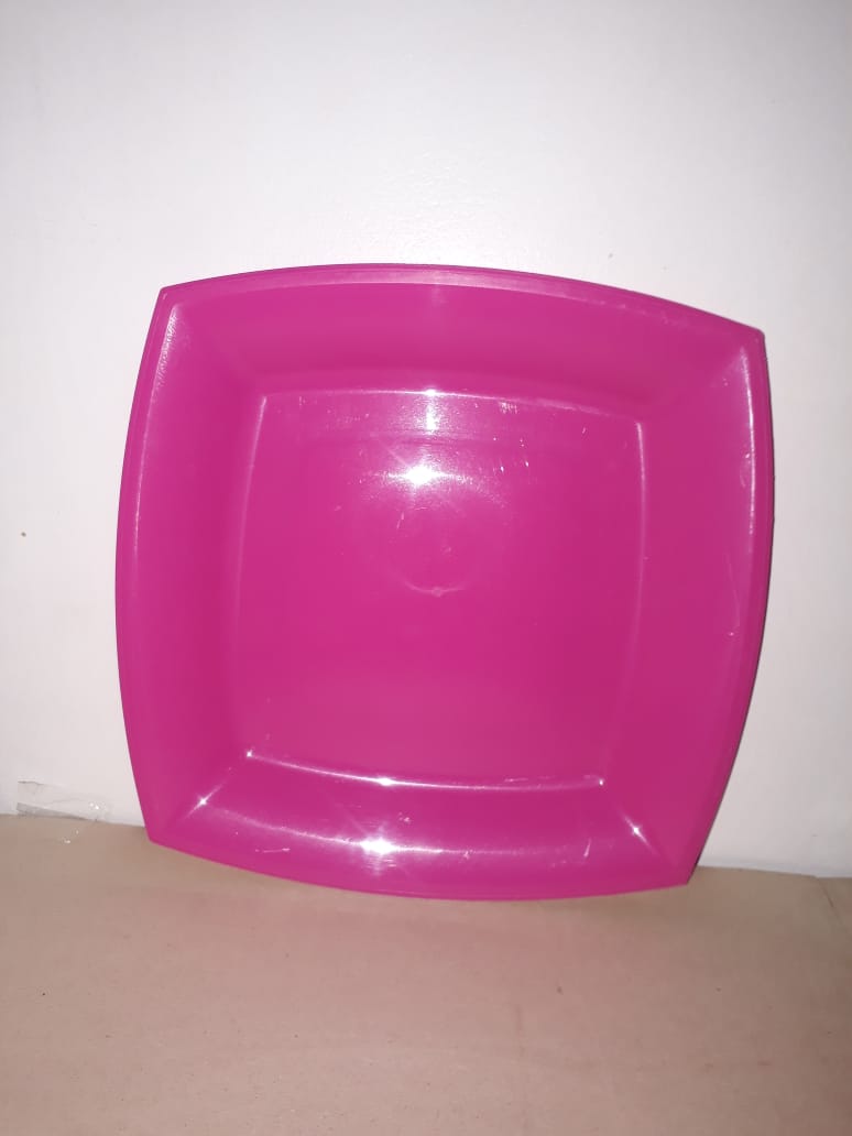 Plast Prato Refeicao Kozi Qd-2430 Pink-1und