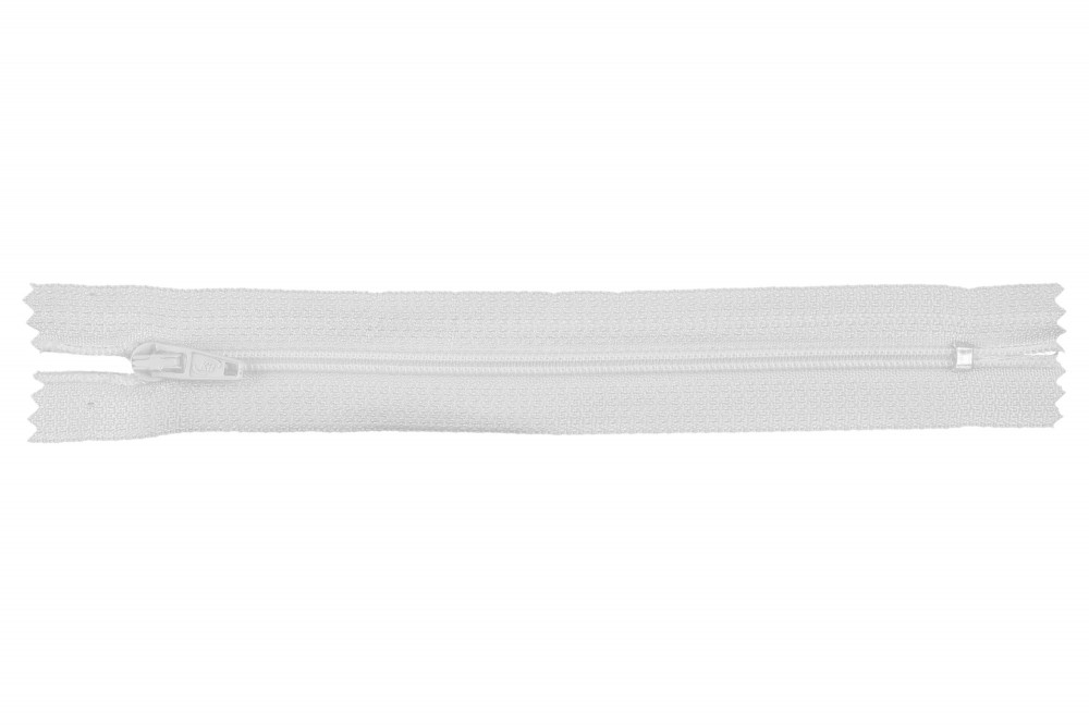 Ziper Nylon Fino Branco 15cm-1und