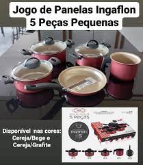 Alum Inga Jg Panelas Ingaflon 5cam-cereja/graf-5pcs