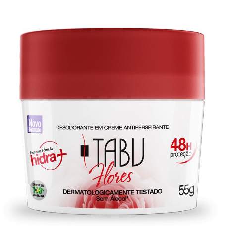 Desod Creme Tabu Flores-55grs