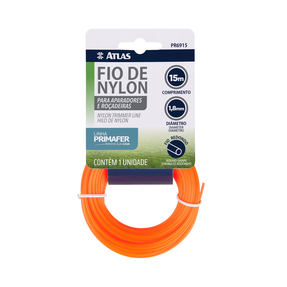 Fio Nylon Rocadeira Atlas 1,8mm 15mt