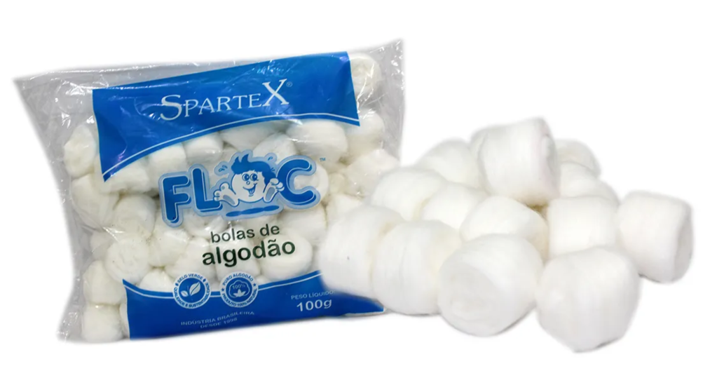 Floc Algodao Bola Bco-atacado-40x25grs