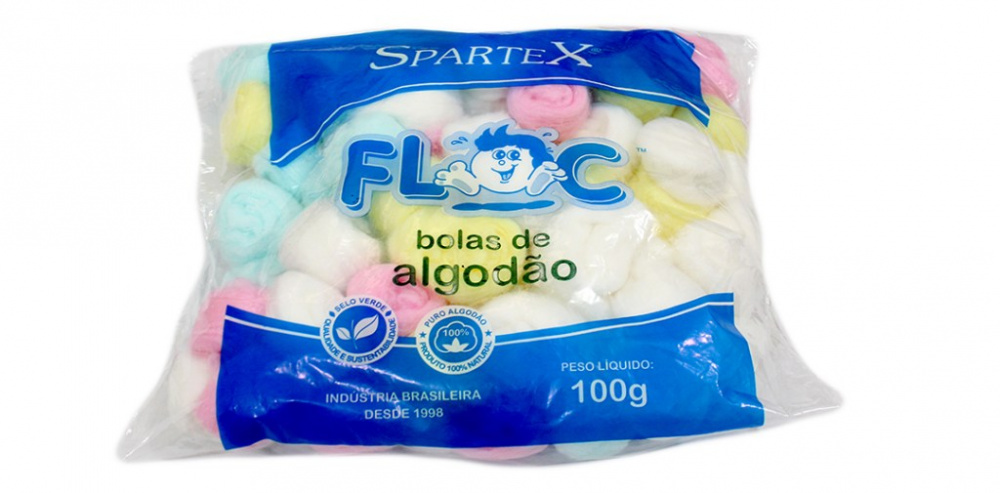 Floc Algodao Bola Color-atacado-10x100grs