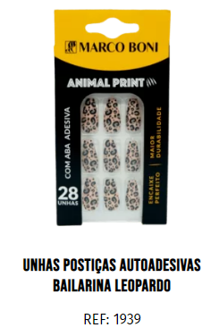 Unha Postica Bail Animal Leopardo Ref-1939-28un