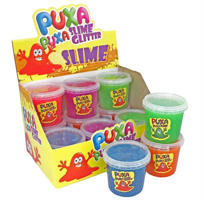 Massa Slime Puxa Puxa C/gliter-180grs