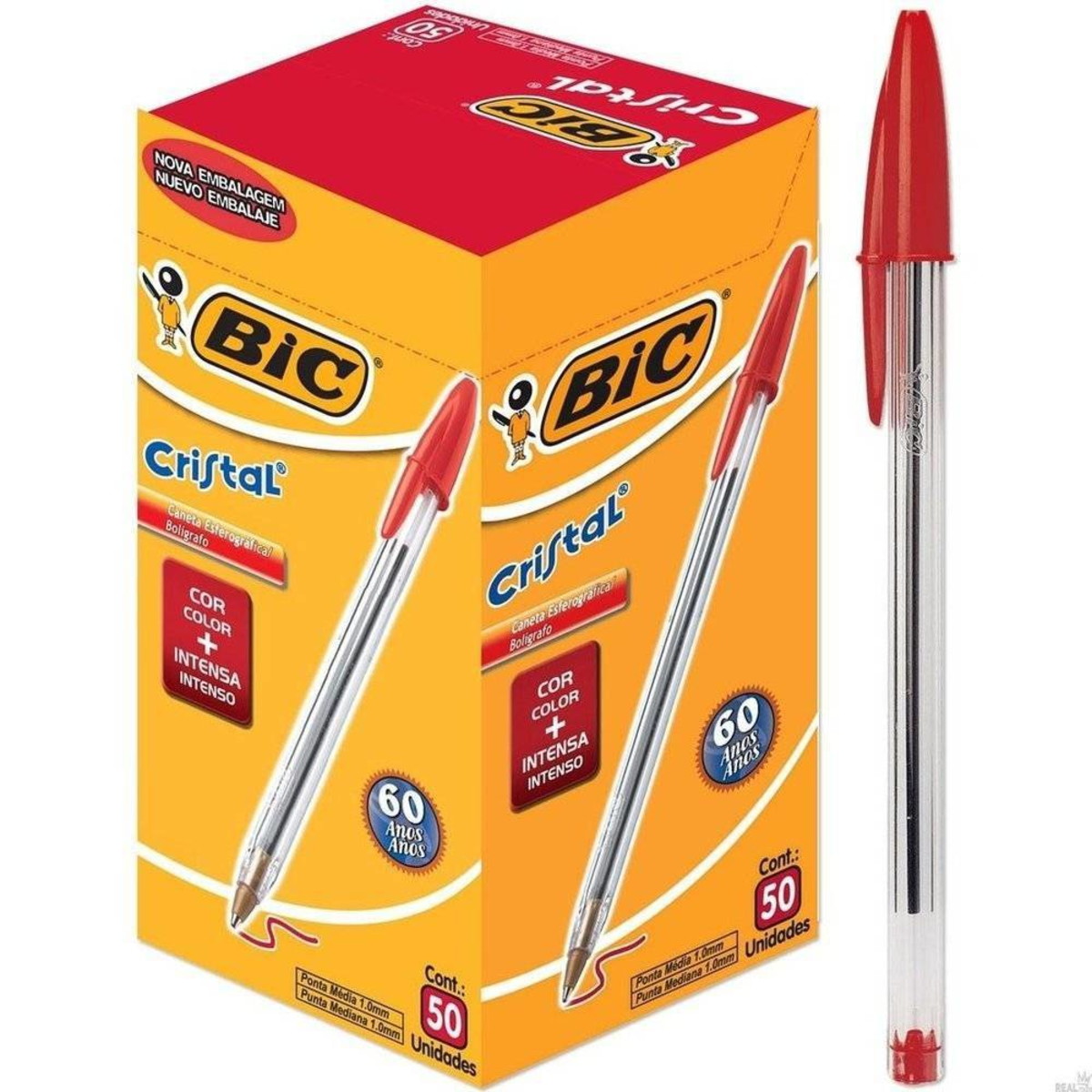 Caneta Bic Cristal Vermelha 1x50und