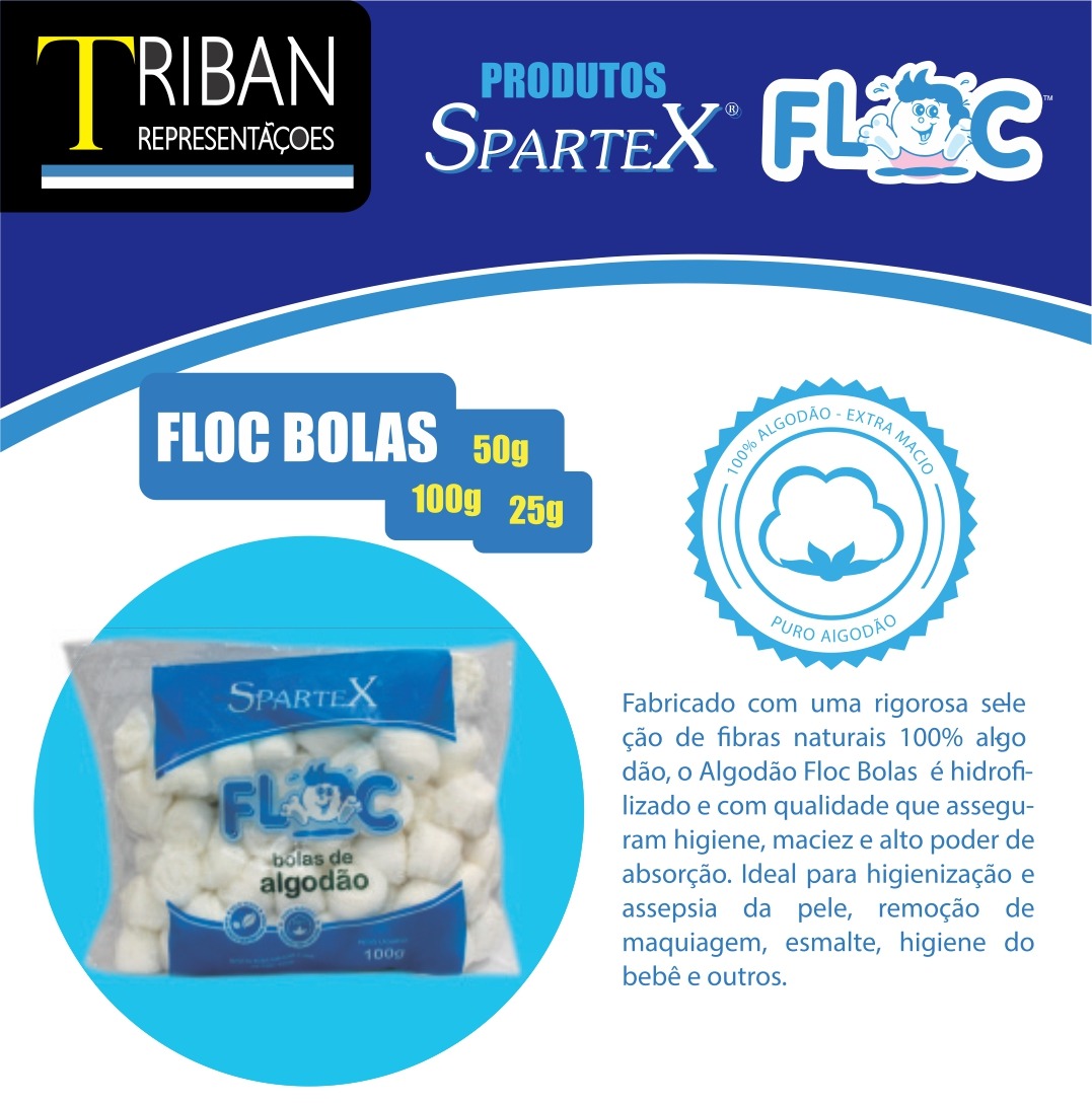 Floc Algodao Bola Bco-varejo-50grs