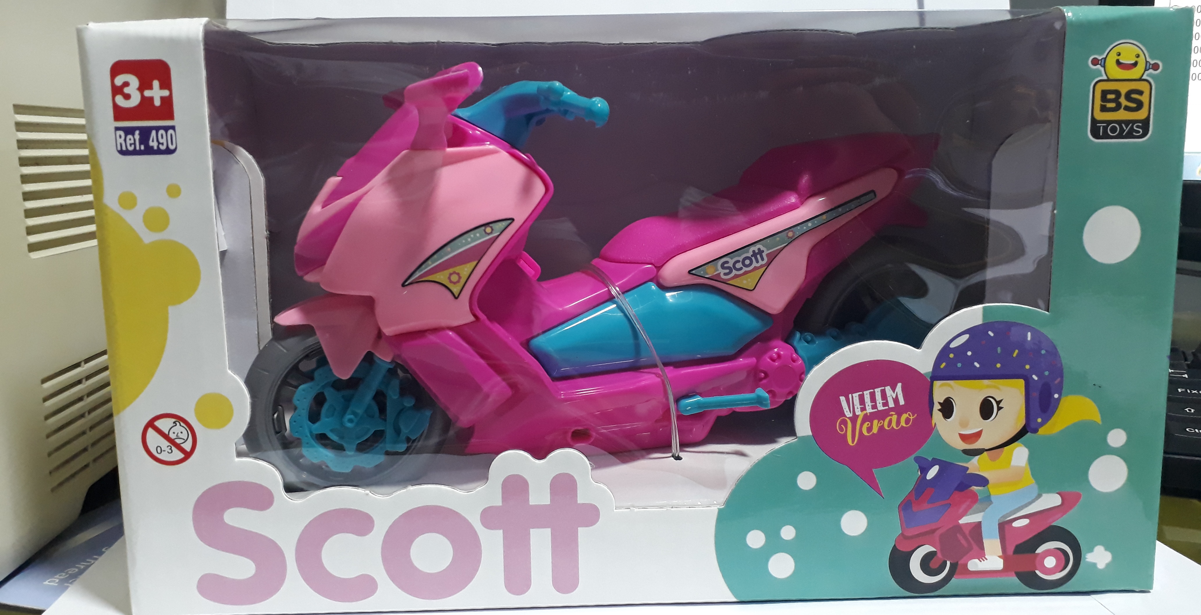 Brinq.bstoys Moto Scott Rosa Ref-490