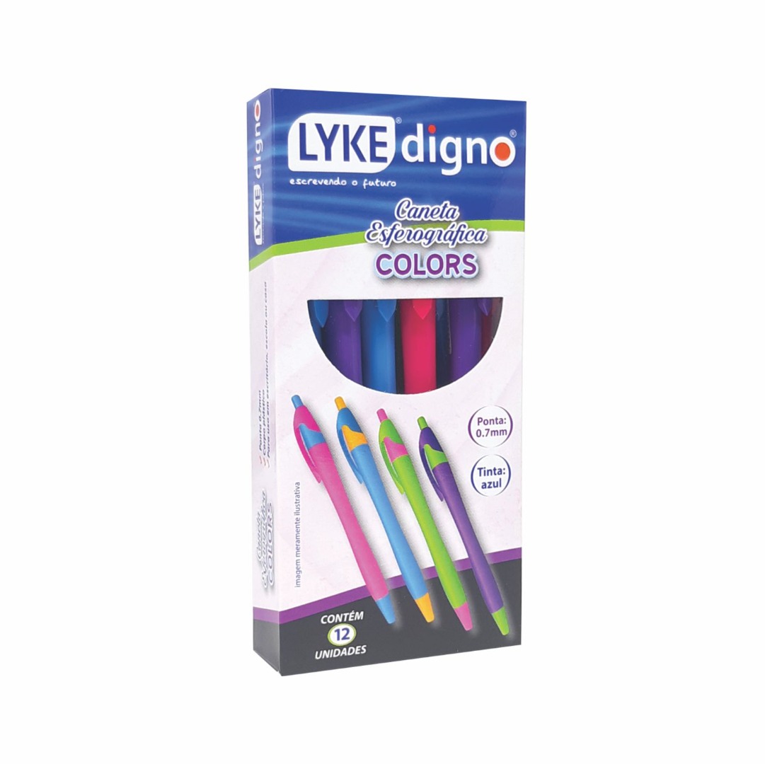 Caneta Lyke Colors Cod-931 Az-1x12und