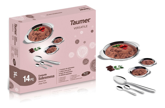 Conjunto Sobremesa Taumer Inox 1x14pcs